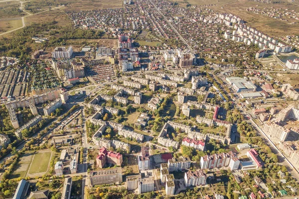 Luchtfoto van Ivano-Frankivsk stad, Oekraïne. — Stockfoto