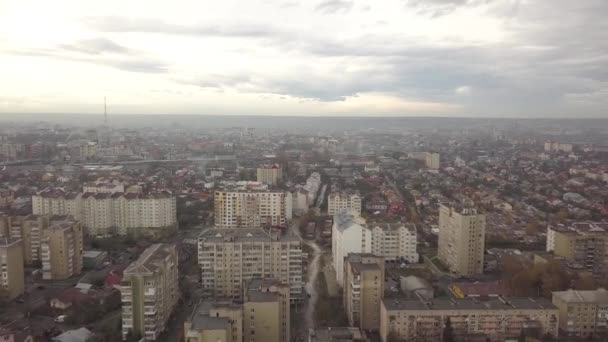 Aerial View Ivano Frankivsk City Ukraine — Stock Video