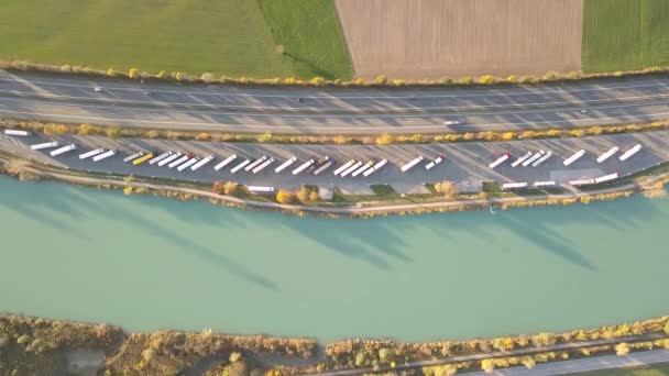 Bagian Atas Pemandangan Udara Jalan Raya Antar Negara Bagian Dengan — Stok Video