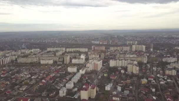 Ukrayna Nın Vano Frankivsk Şehrinin Hava Manzarası — Stok video