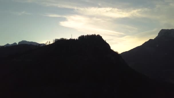 Letecký Pohled Majestátní Pohoří Evropských Alp — Stock video