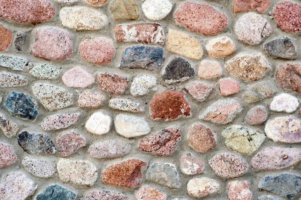 Płaski Widok Ścianę Różnych Kamieni Streszczenie Tła Kamienia — Zdjęcie stockowe