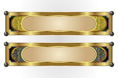 çerçeve metin için yer ve altın RIM ile