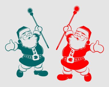 Noel siluet Noel Baba