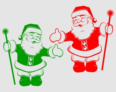 Noel siluet Noel Baba