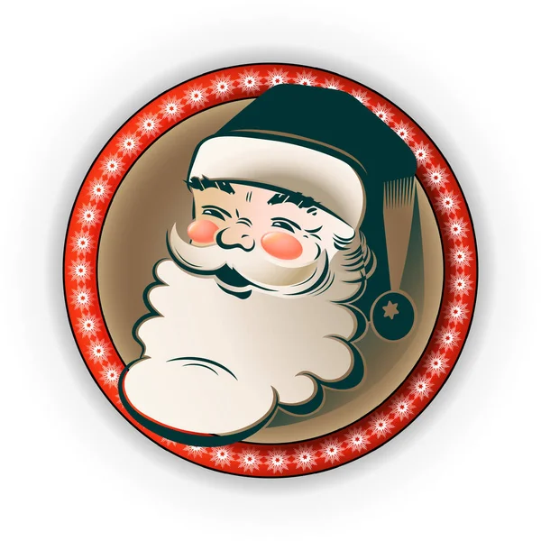 Sylwetka Świętego Mikołaja w ramce — Wektor stockowy