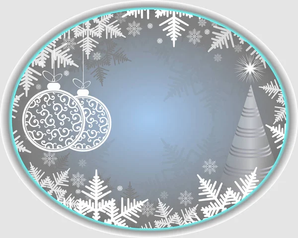 Christmas light oval background — Stock Vector