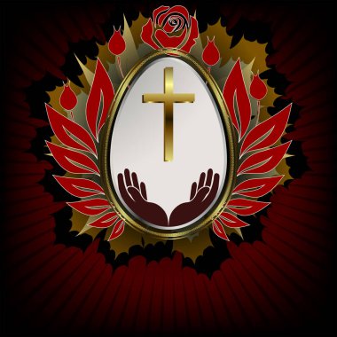 Paskalya yumurtası ile altın bir sınır tasarlamak