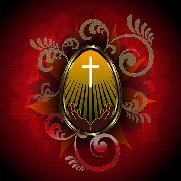 Paskalya yumurtası ile kırmızı tasarım