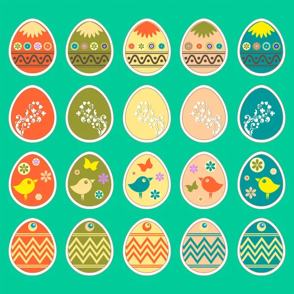 Easter eggs, set — Stock Vector