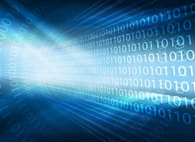 Mavi bilgisayar arka plan numaraları ile