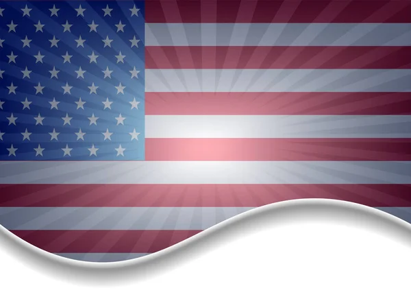 Contexte avec drapeau des États-Unis — Image vectorielle
