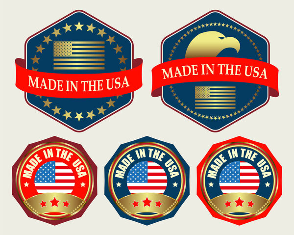 эмблема с флагом США
