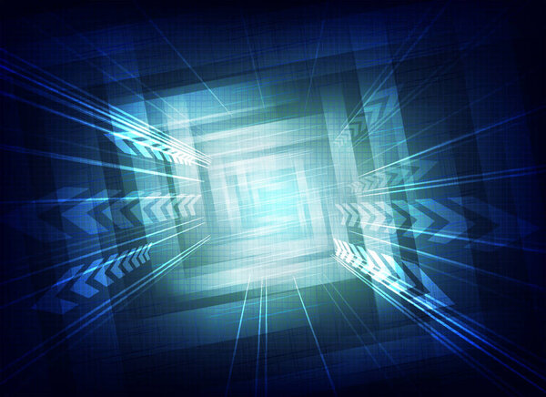 blue background with arrows