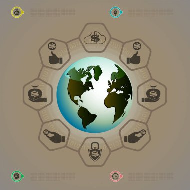 Doları siluetleri ile tasarım