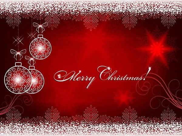 Noel topları ile kırmızı bir arka plan
