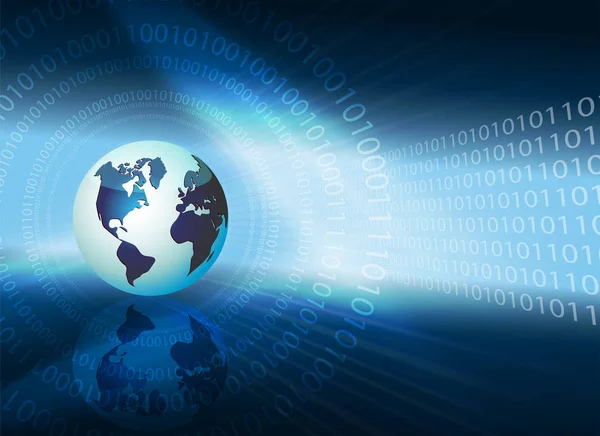 rakamlar ve dünyanın yapısı ile koyu mavi arka plan