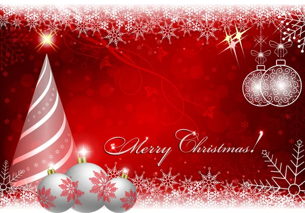 kırmızı parlak Noel arka plan ile Noel ağacı