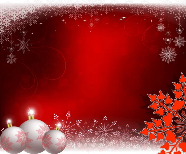 明亮的红色圣诞背景 — 图库矢量图片