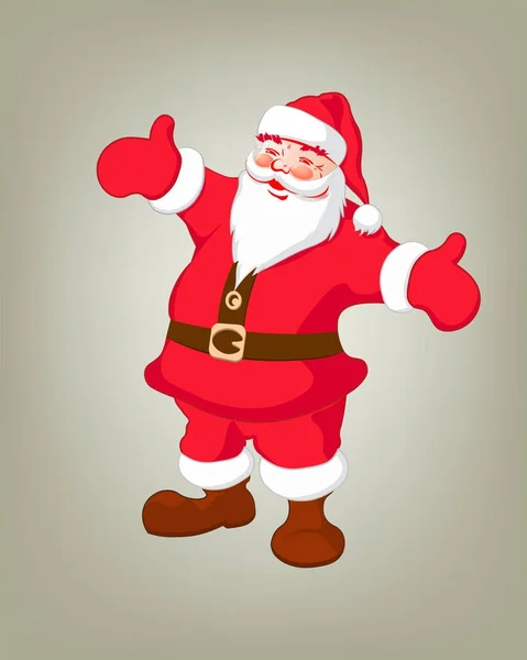 Illustration of a merry Santa Claus — Stock Vector