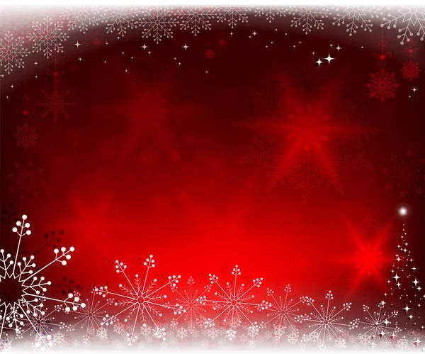 Fondo rojo navidad con abeto — Vector de stock