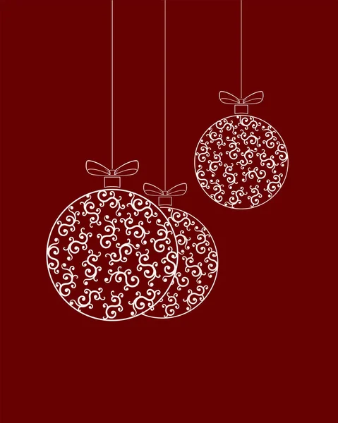 Üç Noel topları desenli — Stok Vektör
