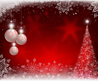 Noel topları ve Ladin koyu arka plan