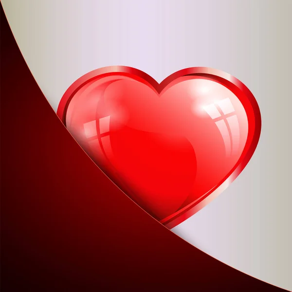 Desenho de um coração vermelho em um bolso —  Vetores de Stock