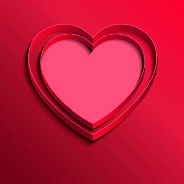 Rotes Design mit Herz — Stockvektor