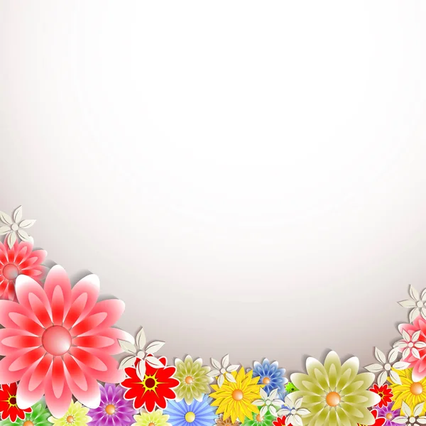 Diseño ligero con flores, marco — Archivo Imágenes Vectoriales