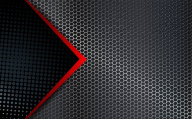 soyut geometrik arka plan, ince kırmızı ok ile metal ızgara