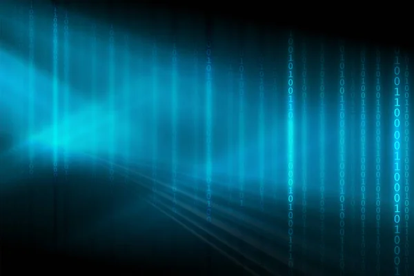 Fond bleu foncé avec des chiffres et des aperçus de la lumière — Image vectorielle