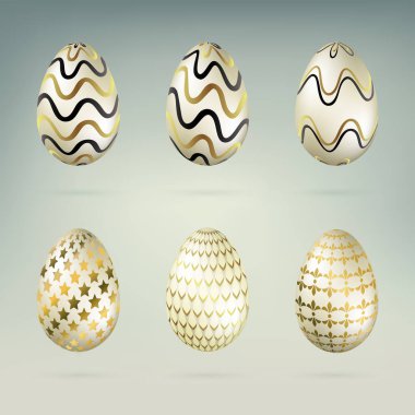 Beyaz Paskalya yumurtaları kümesi