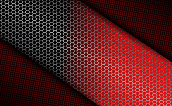 Design rouge foncé avec calandre métallique — Image vectorielle