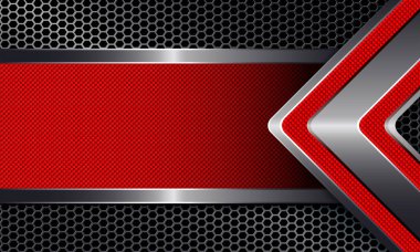 Metal ızgara ok ve çerçeve ile geometrik arka plan.