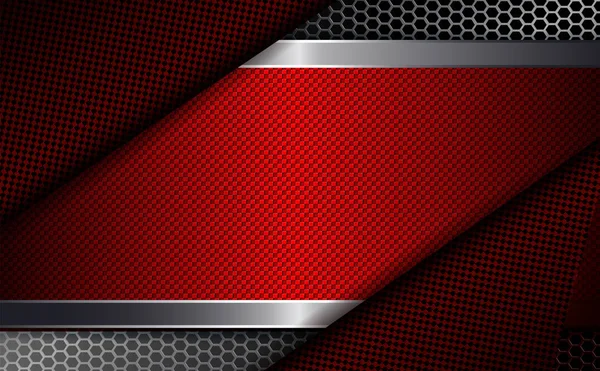 Geometrischer Hintergrund mit rechteckigem roten Rahmen und dunklen Ecken. — Stockvektor
