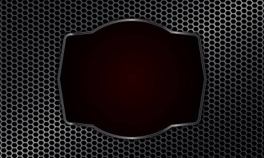 Koyu renk bir çerçeve ile metal ızgara.
