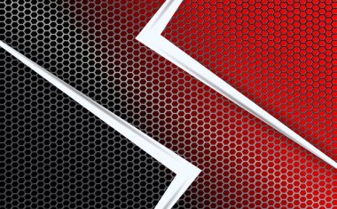 Metal ızgara ve beyaz ok ile arka plan.