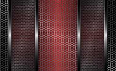 Metal dikdörtgen barlar ile geometrik tasarım.