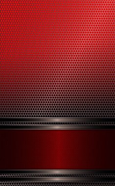Bir kırmızı dikdörtgen çerçeve ve metal ızgara ile geometrik arka plan.