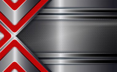 Izgara ve metalik renk çerçeve ile geometrik arka plan.