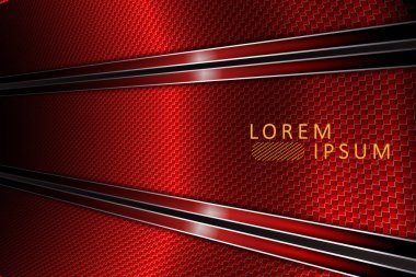 Kenarlık ve perspektif efektli Geometrik kırmızı doku bileşimi