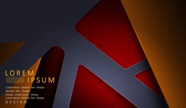 Üst üste binen gri soyut çerçeveler ile turuncu renkli dikdörtgen çerçeveler içeren geometrik bileşim.