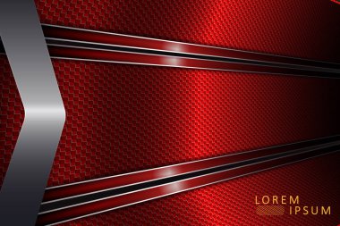 Oklu Geometrik kırmızı doku, perspektif efektli kenar