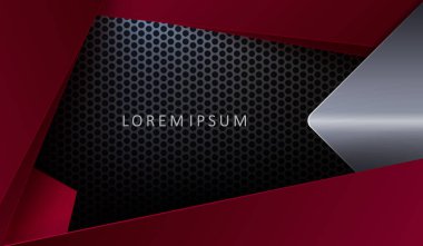 Metalik ok ve kırmızı çerçeveli koyu ağ arkaplan