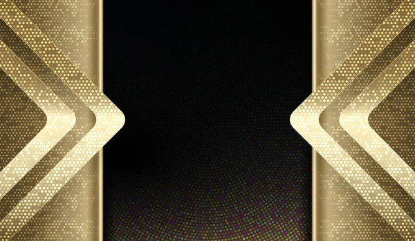 Great design with gold frames and arrows with shiny mosaic — 스톡 벡터