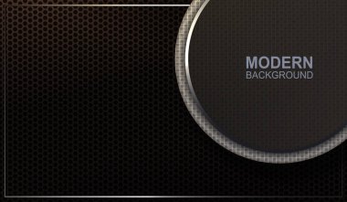 İnce bir ağ ile güzel koyu doku tasarımı, açık kenarlı yuvarlak çerçeve.