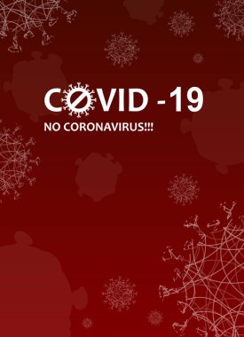 Koronavirüs elementlerinin soyut siluetleri ile tasarım.