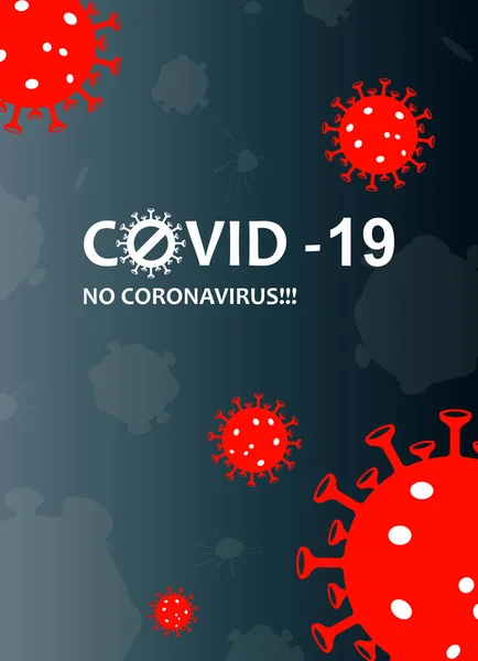 Σκούρο Σχέδιο Αφηρημένες Σιλουέτες Των Coronavirus Στοιχείων Σημάδι Του Coronavirus — Διανυσματικό Αρχείο