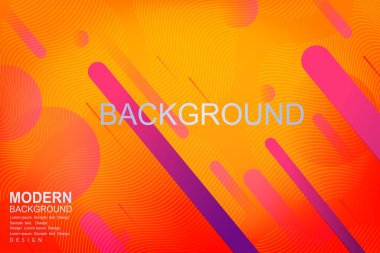 İnce dalgalı çizgileri, çizgileri ve eğimli daireleri olan sarı tasarım.